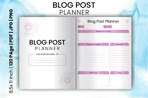Blog Post Planner KDP Interiors: The Daily Blueprint for Publishing Success