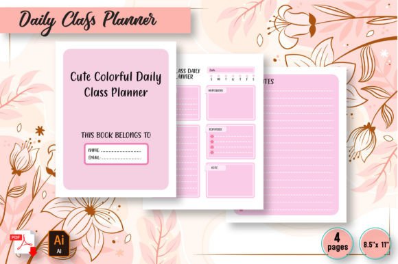 Cute Colorful Daily Class Planner: Your Ready-to-Publish KDP Solution