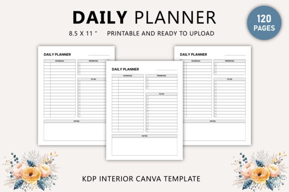 Editable Daily Planner KDP Interiors: A Designer's Practical Asset