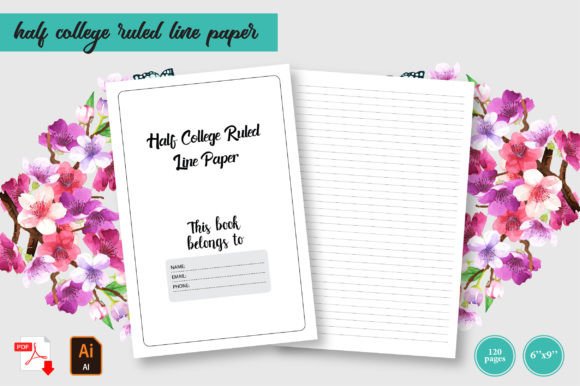 Half College Ruled Line Paper: A Professional KDP Interior for Creators