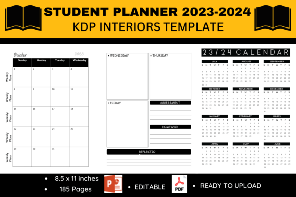 Student Planner 2023-2024 KDP Interiors: Your Practical Blueprint for Academic Success