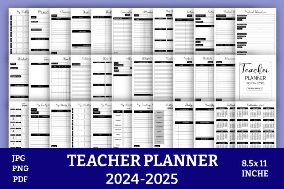 The Teacher Planner 2024-2025 KDP Interior Bundle