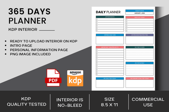 The Ultimate KDP Daily Planner Template for 2024