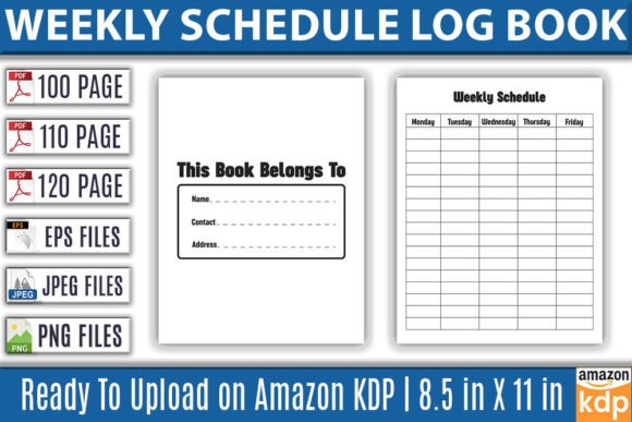 Weekly Schedule Log Book KDP Interior: A Practical Design Asset