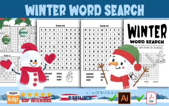 Winter Word Search Puzzles: A Versatile Tool for KDP Publishing