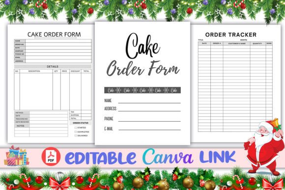 Your Complete Toolkit for KDP Success: The Christmas Cake Order Form Canva Template