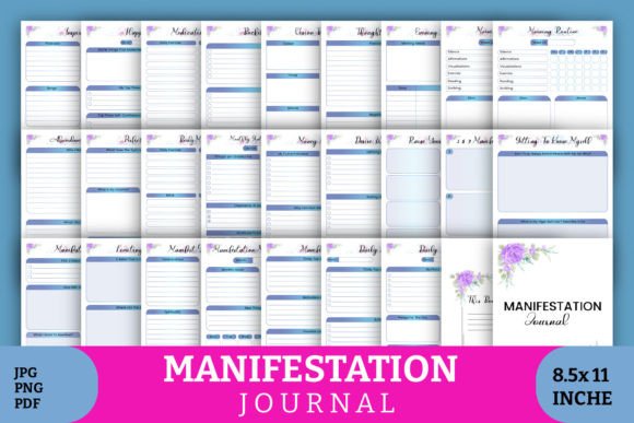 Your Printable Guide to a More Intentional Life: The Manifestation Journal KDP Interior